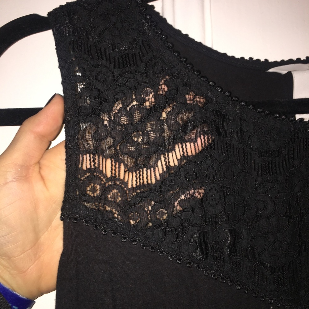 black lace tank